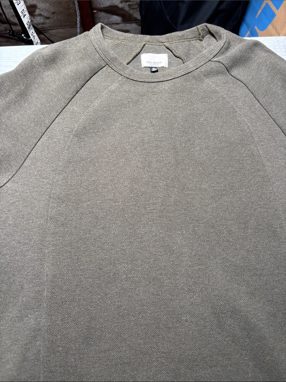 Society Olive Crewneck Sweater - Men's XL
